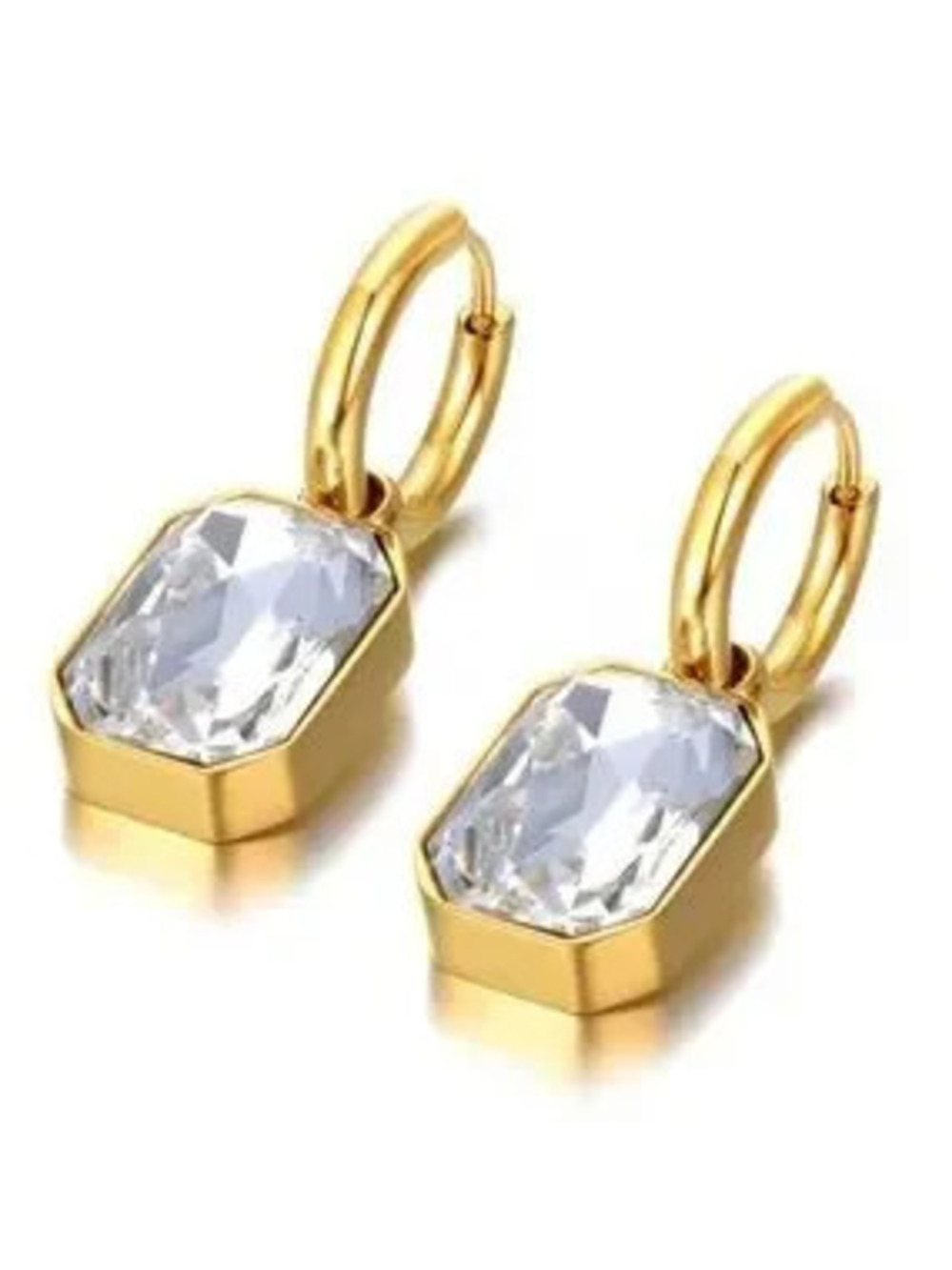 Couture Emerald Cut Crystal Earrings